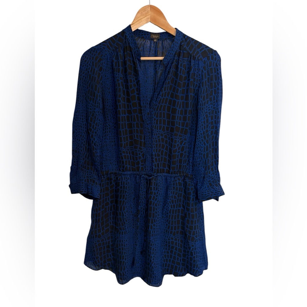 Women’s Aritzia T.Babaton Bennett Dress 100% Silk in Blue Tortoise